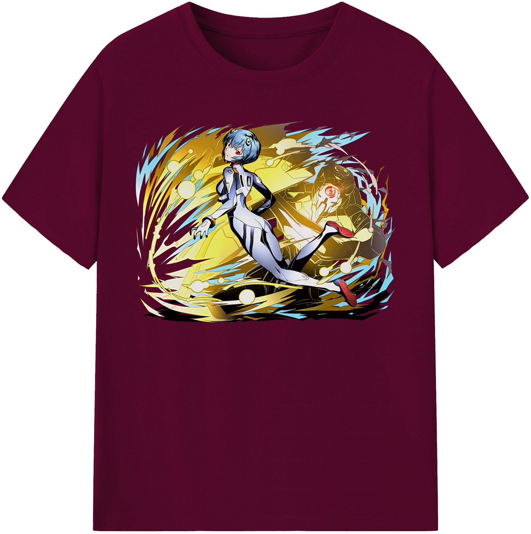 （画像用） EVA 新世紀エヴァンゲリオン レディースカジュアルプリントTシャツ（綿100％）